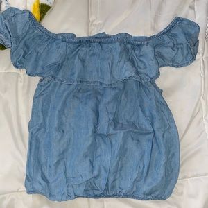 Off the shoulder denim top